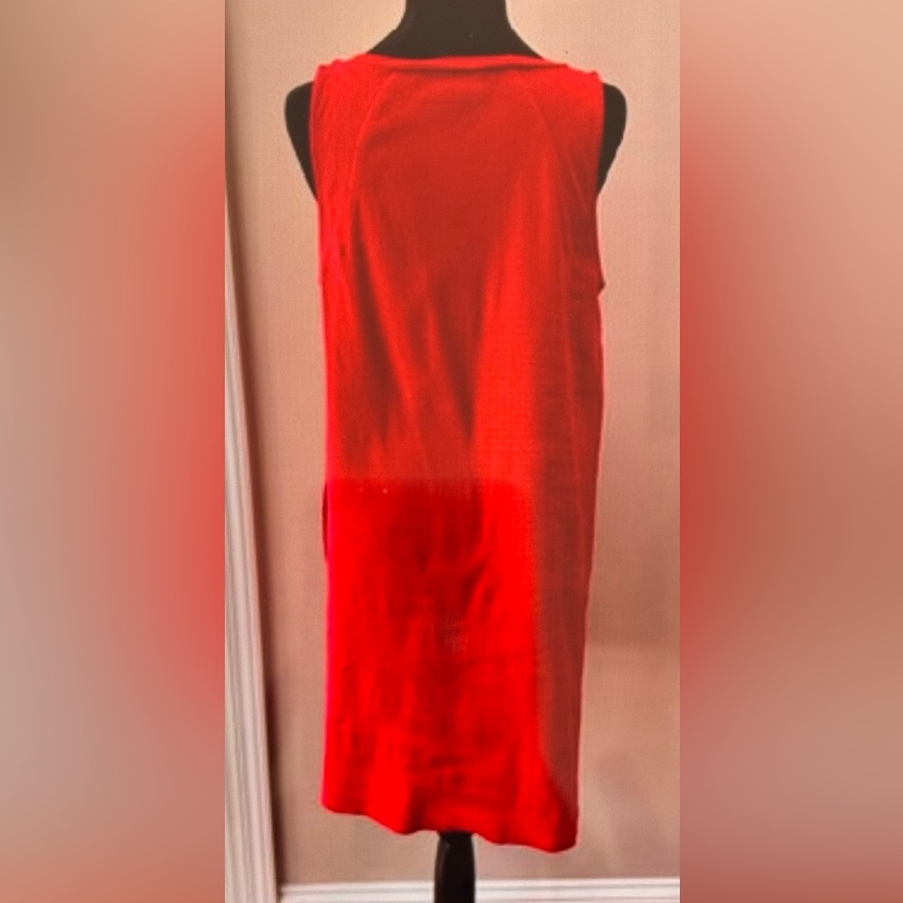 August silk ladies pullover tank dress size large sleeveless all cotton Midi EUC - Picture 6 of 17